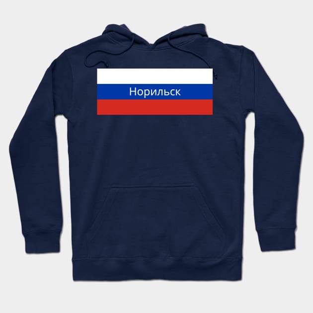Norilsk City in Russian Flag Hoodie by aybe7elf